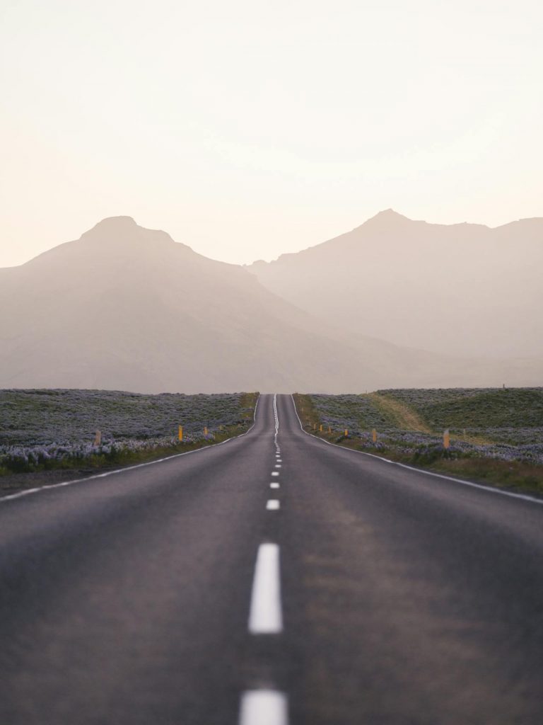 Therapeutic journey metaphor – winding road leading toward healing and personal growth